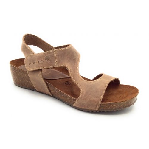 INTER-BIOS 5316 sandalias beig con velcro.