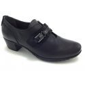 Fluchos F0587 negro zapato velcro tacón de goma