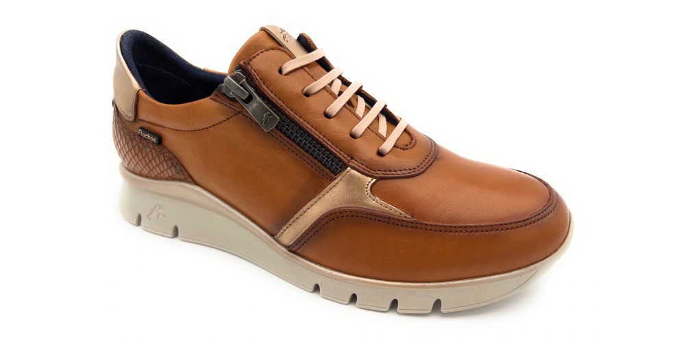FLUCHOS F2070 cuero cordones y cremallera